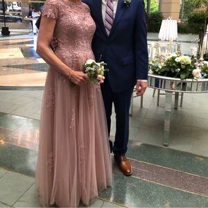 La Femme Dusty Rose Formal Gown Size 8